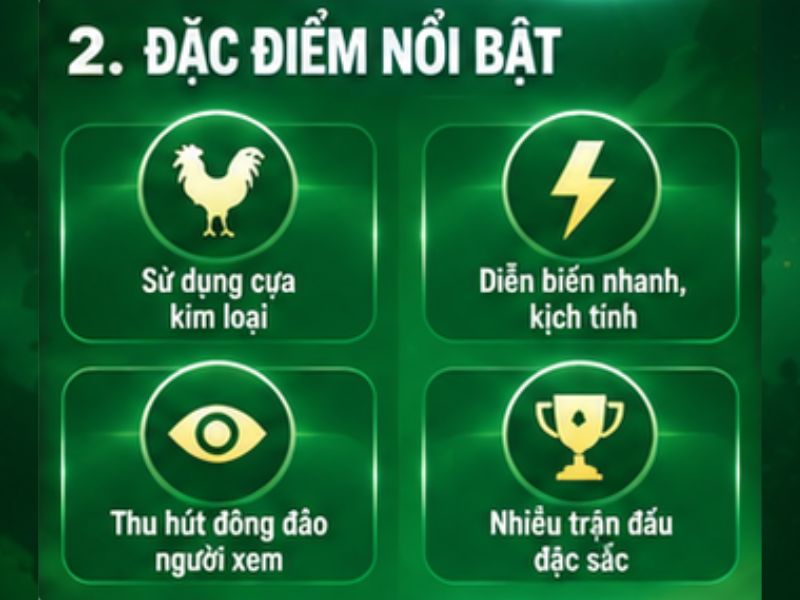 Đặc điểm nổi bật của đá gà cựa sắt