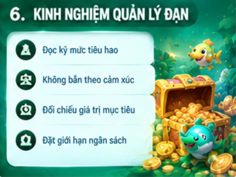 Kinh nghiệm quản lý đạn khi chơi Bắn Cá Tiểu Tiên Cá
