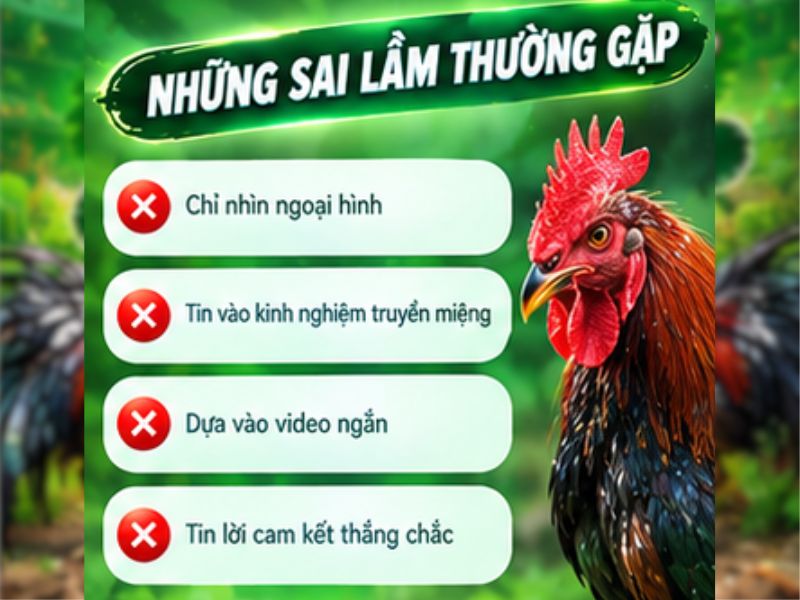 Những Sai Lầm Thường Gặp Khi Lựa Gà Đá