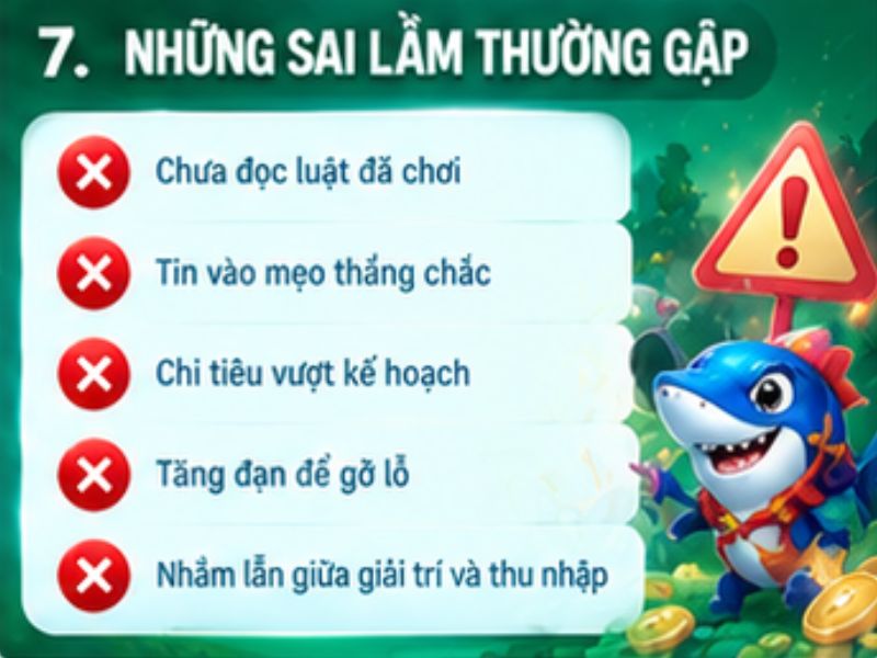 Những sai lầm thường gặp khi chơi bắn cá